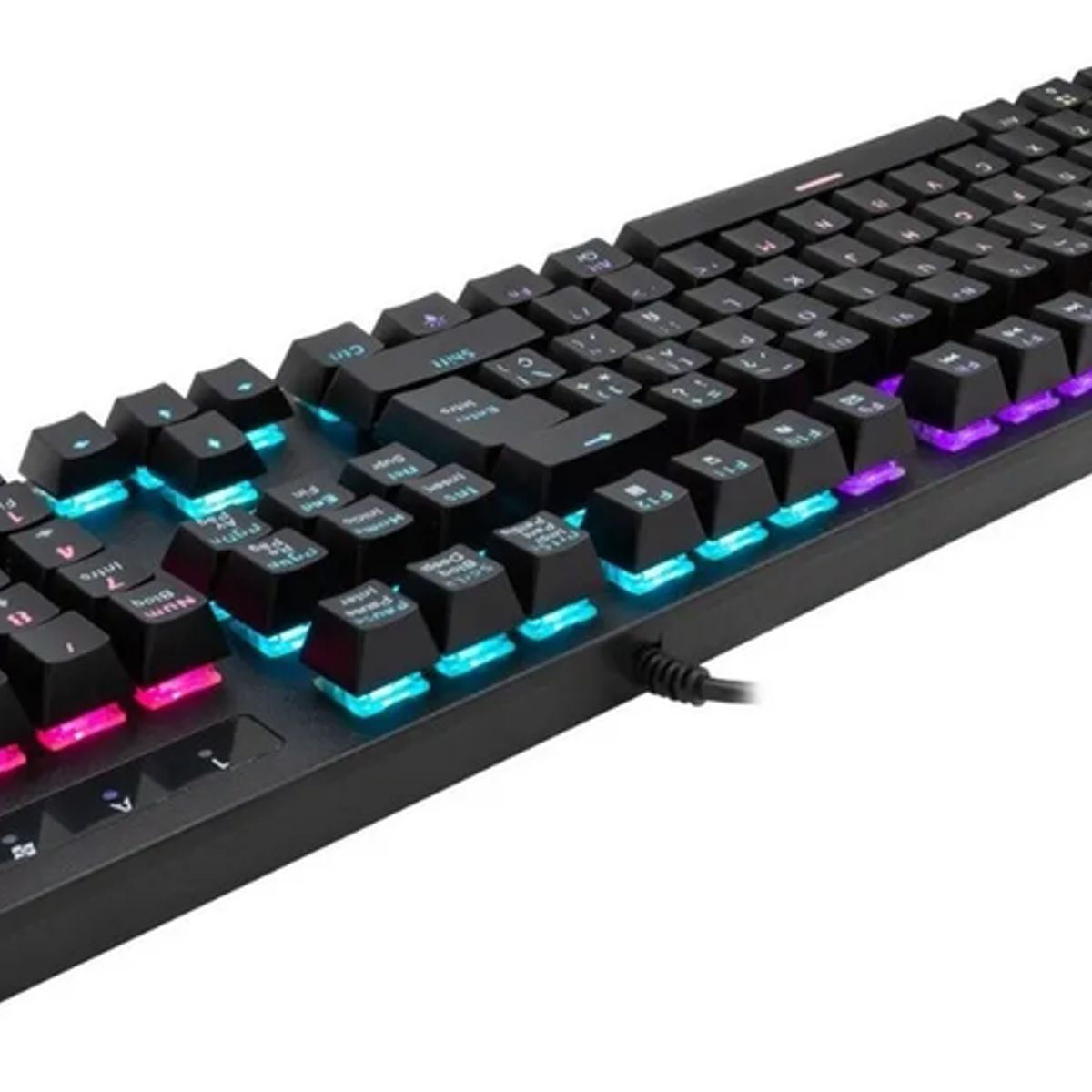 GENERICO - Teclado mecánico gamer Monster Strategy rgb negro