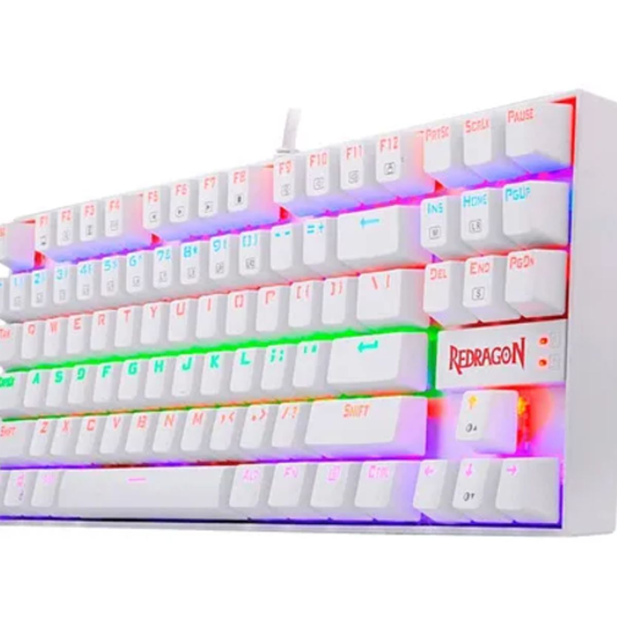 GENERICO - Teclado Redragon Kumara K552 rainbow switch red blanco