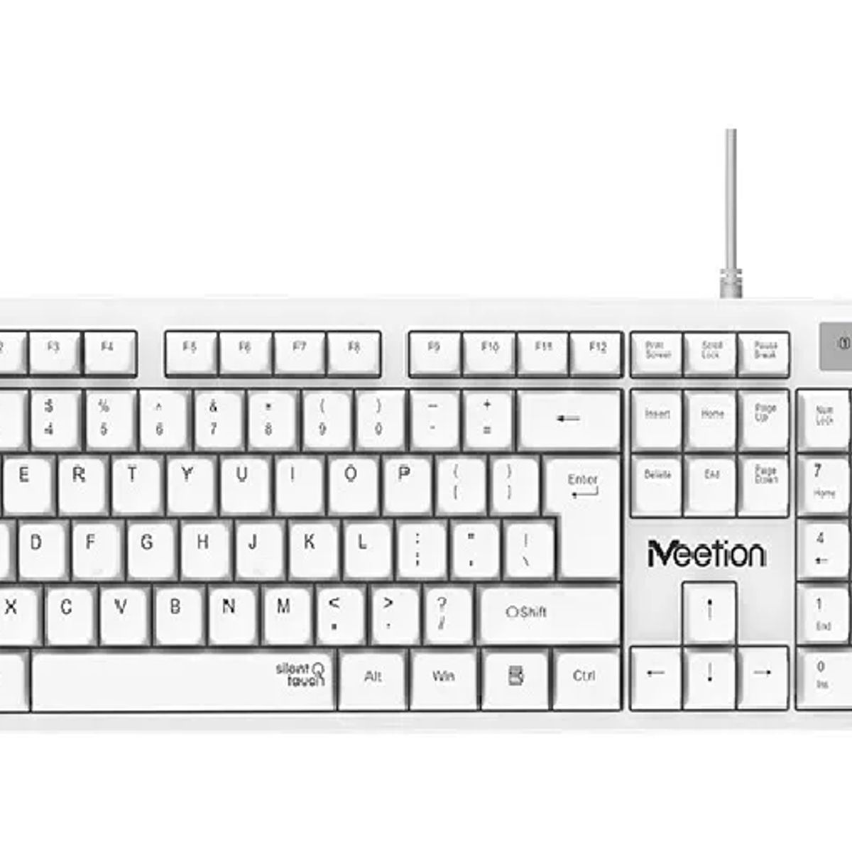 GENERICO - Teclado usb Meetion K300 silencioso blanco español