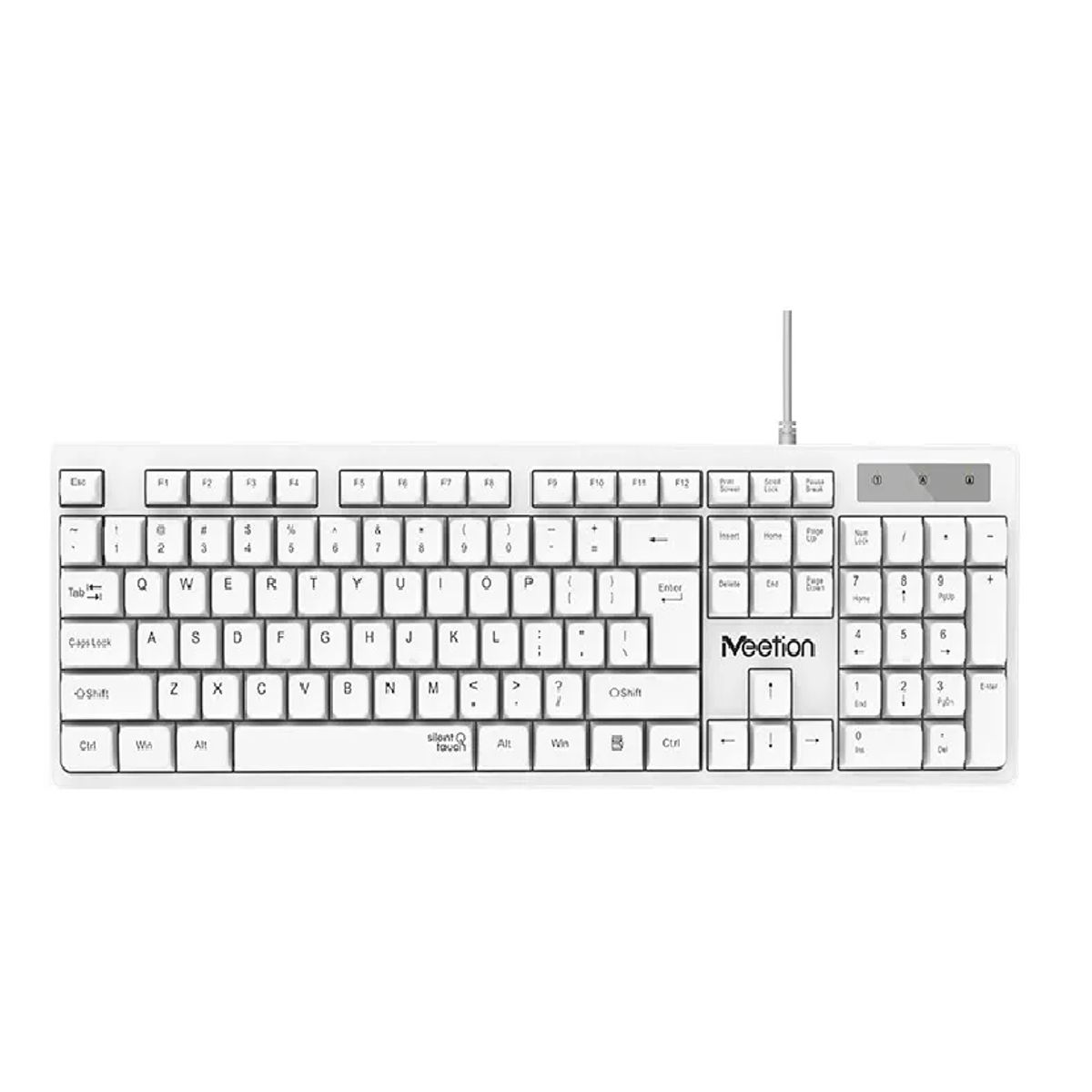 GENERICO - Teclado usb Meetion K300 silencioso blanco español