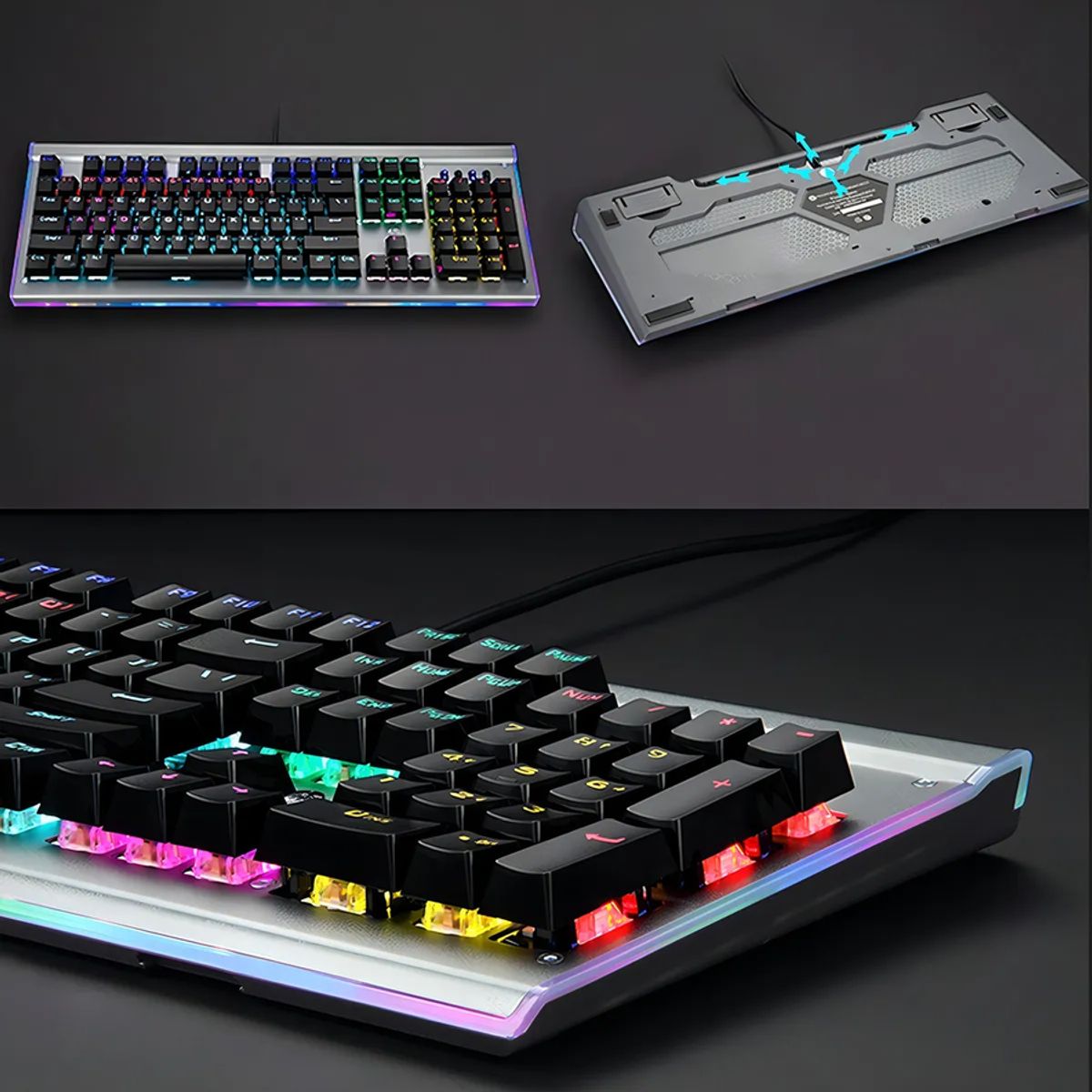 GENERICO - HP GK520 teclado mecánico gamer rgb switch blue