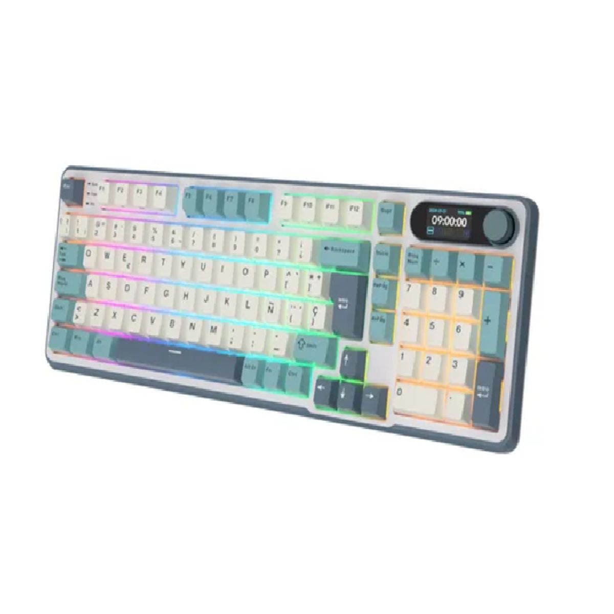 GENERICO - Teclado mecánico RK S98 sky blue español