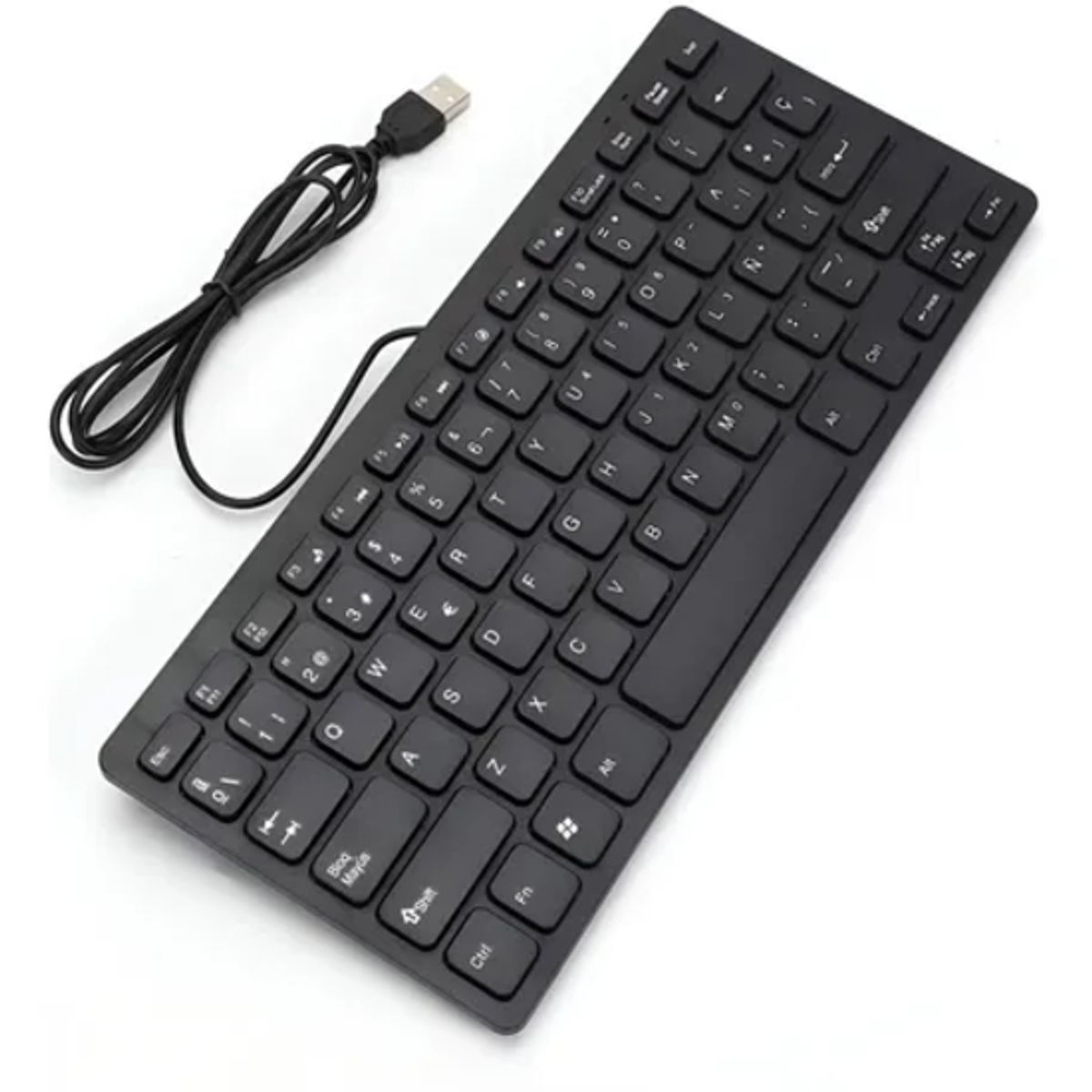 GENERICO - Mini teclado usb 78 teclas compacto negro
