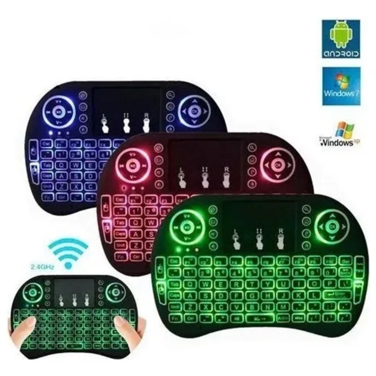 GENERICO - Teclado bluetooth smart touchpad QWERTY negro