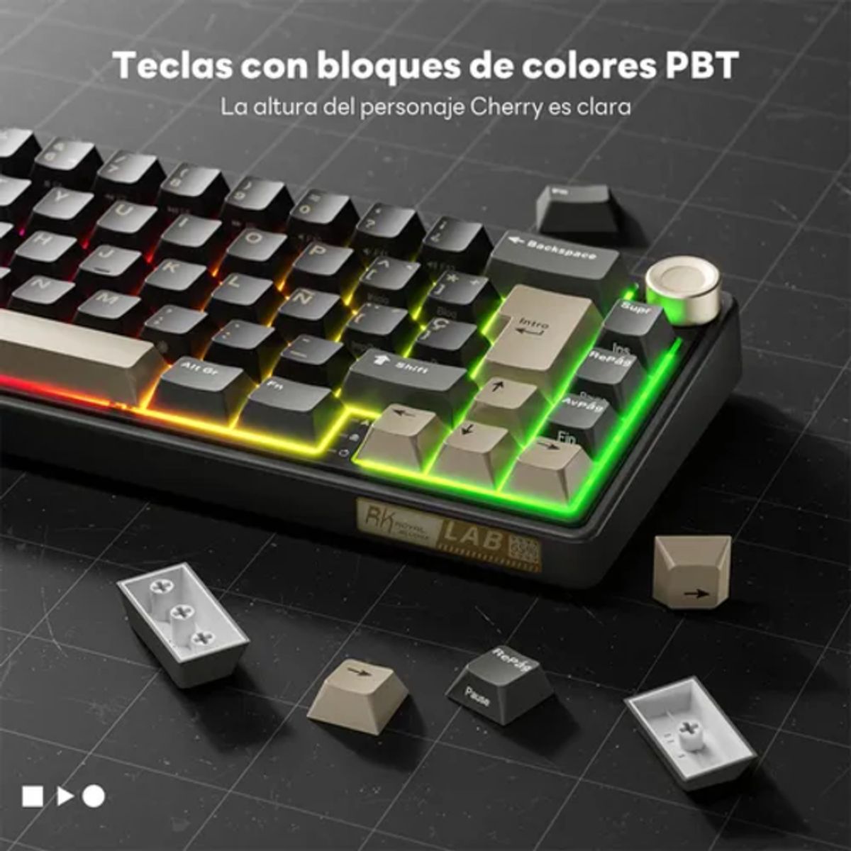 GENERICO - Teclado RK R65 mecánico español 60%
