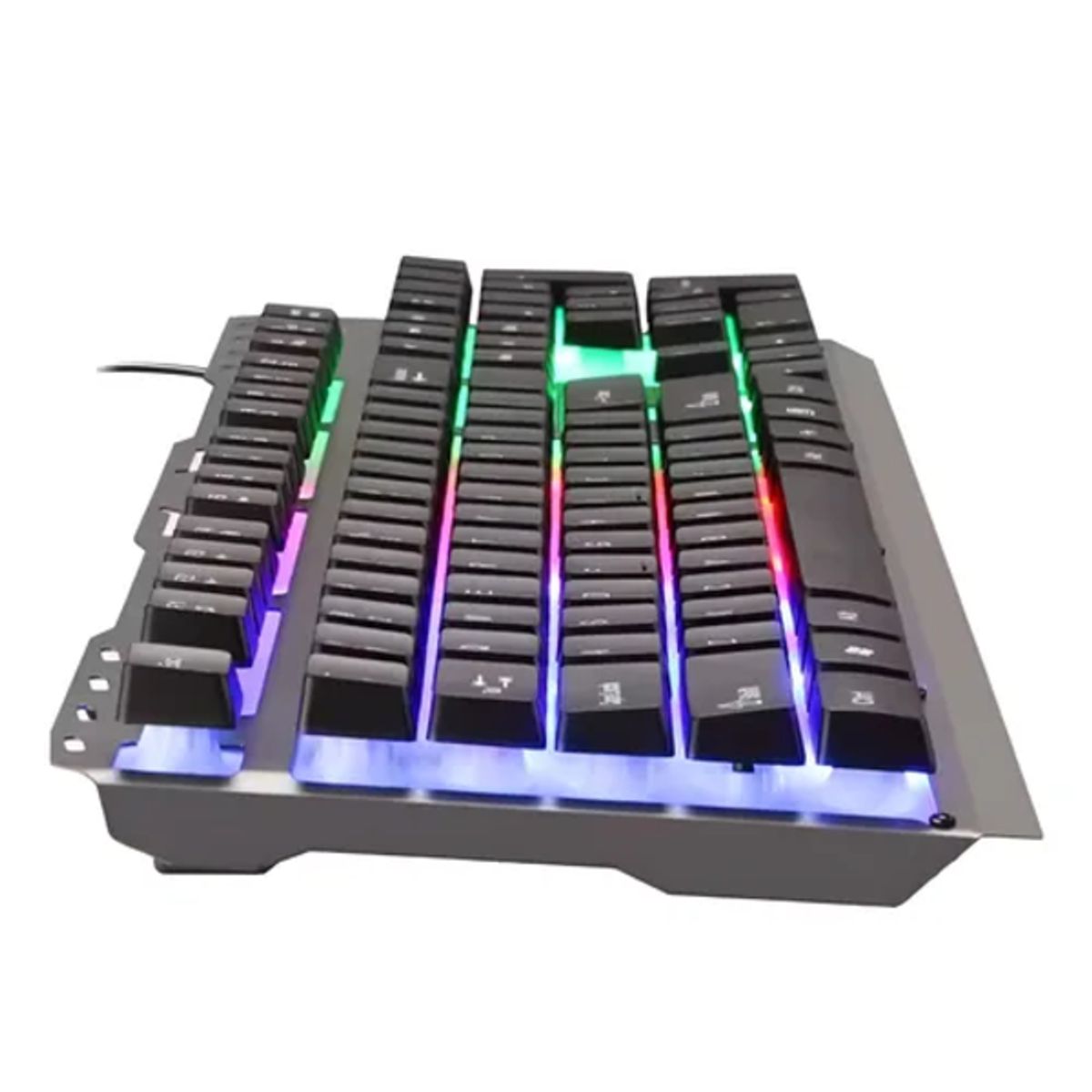 GENERICO - Teclado gamer JX-K808 rgb español base metal