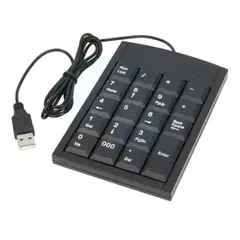 GENERICO - Mini teclado numérico usb 20 notebook negro