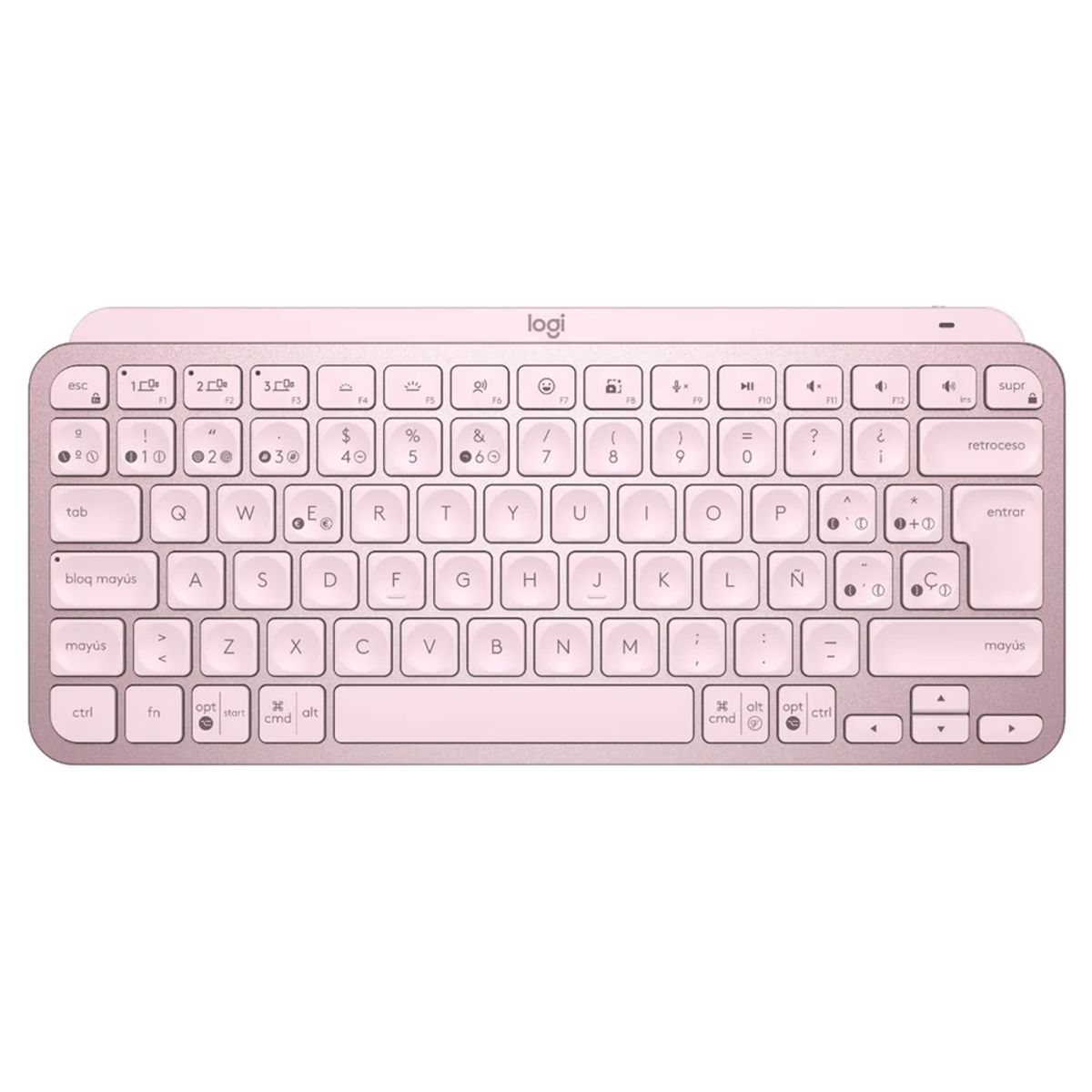 GENERICO - Teclado Logitech MX Keys Mini bluetooth rosado español