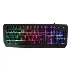 GENERICO - Teclado gamer impermeable retroiluminado español negro