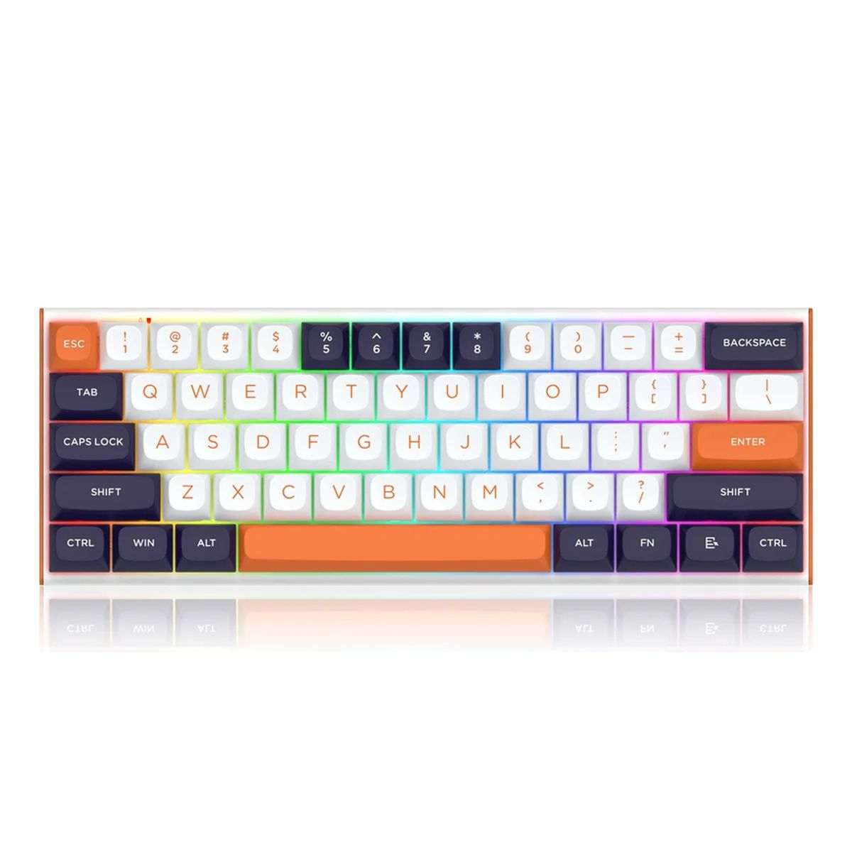 GENERICO - Teclado Redragon Fidd K683 mecánico rgb 60% blanco