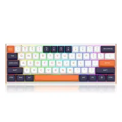 GENERICO - Teclado Redragon Fidd K683 mecánico rgb 60% blanco