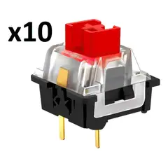 GENERICO - Pack 10 switches Redragon Outemu red retroiluminados