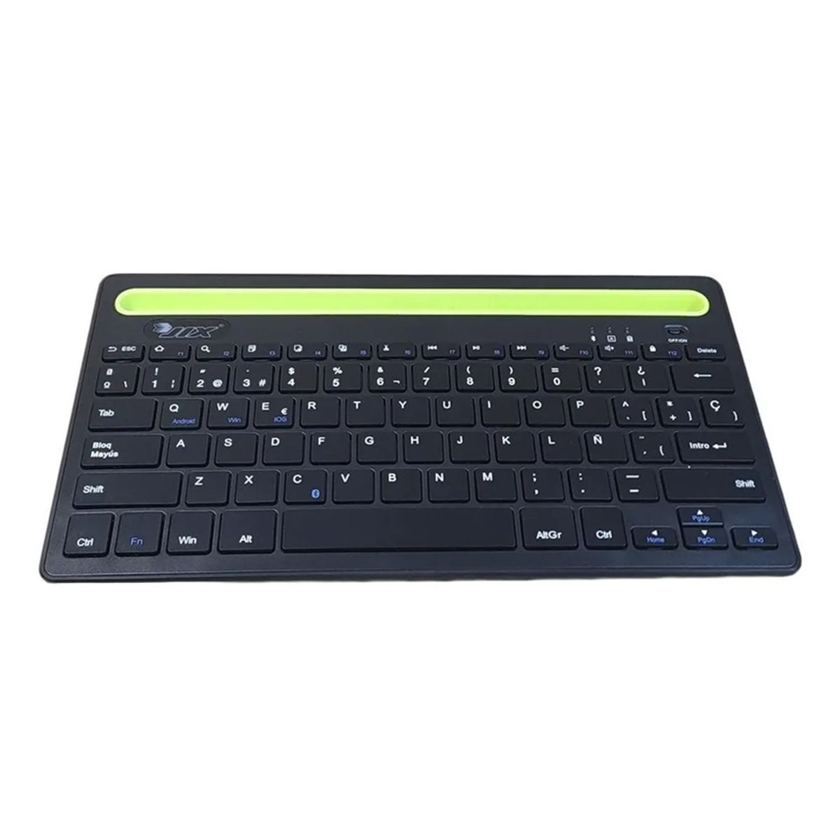 GENERICO - Teclado multidispositivo bluetooth recargable 78 teclas negro