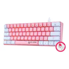 GENERICO - Teclado Hype Legend Rebel 60% Shiro Pinku rgb rosado