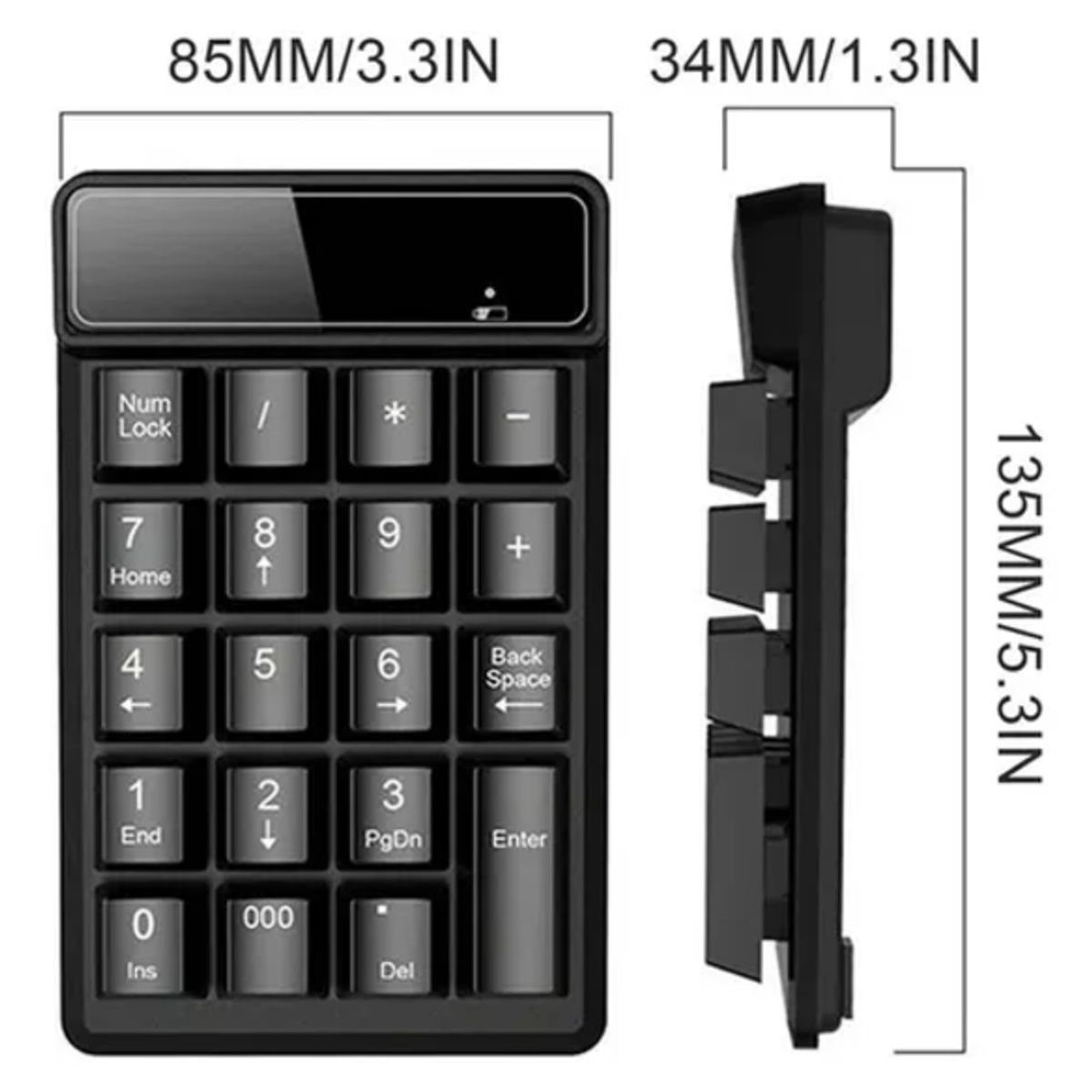 GENERICO - Teclado mecánico digital inalámbrico usb 19 teclas