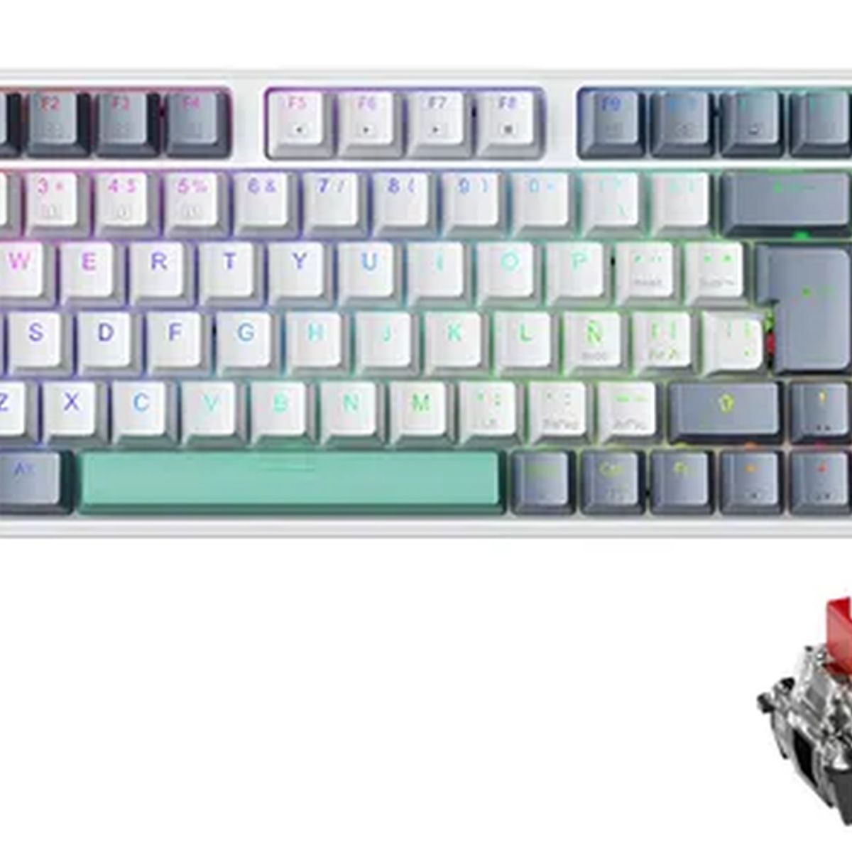 GENERICO - Teclado mecánico gamer K500 hot swap rgb