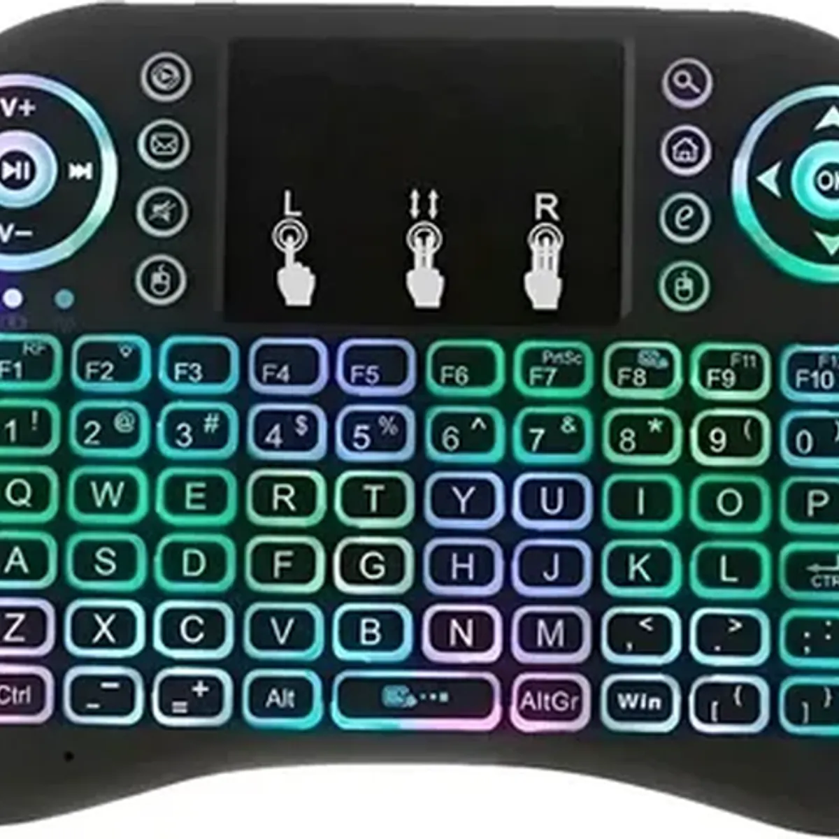 GENERICO - Mini teclado inalámbrico touchpad smart tv pc xbox