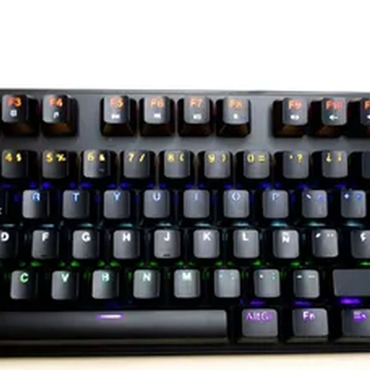 GENERICO - Teclado mecánico retroiluminado 6 colores 88 teclas