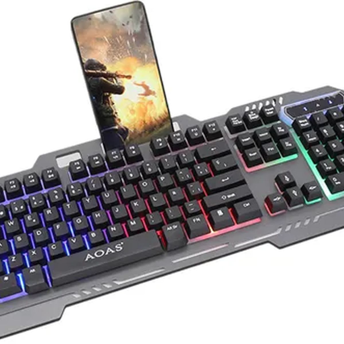 GENERICO - Teclado gamer cable usb rgb pc