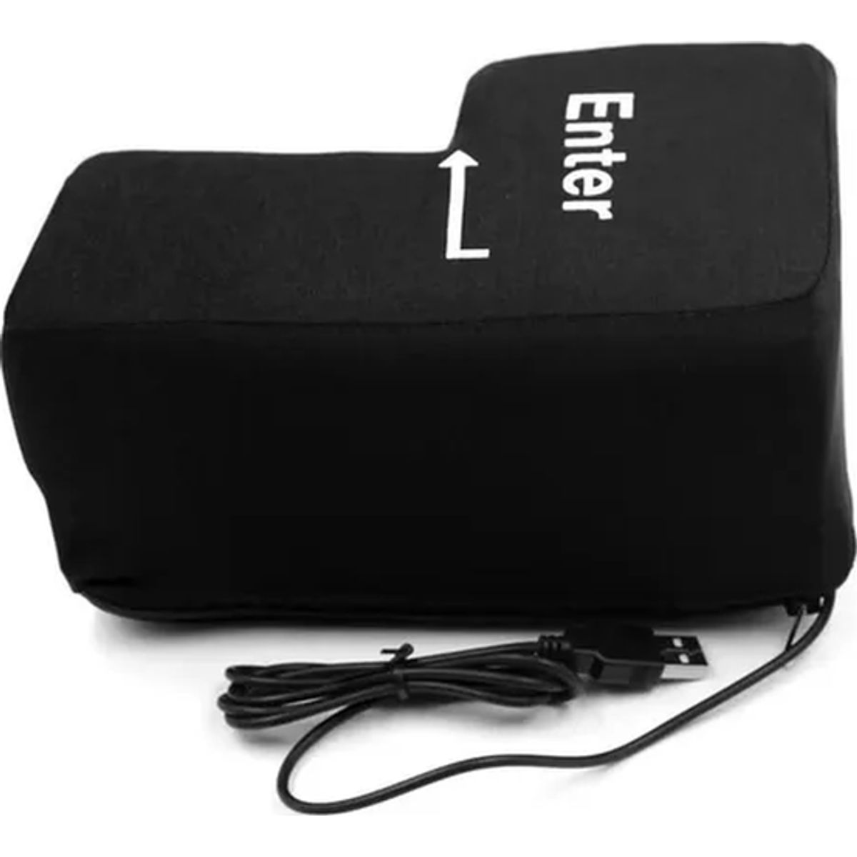 GENERICO - Tecla enter gigante antiestrés usb almohada negro