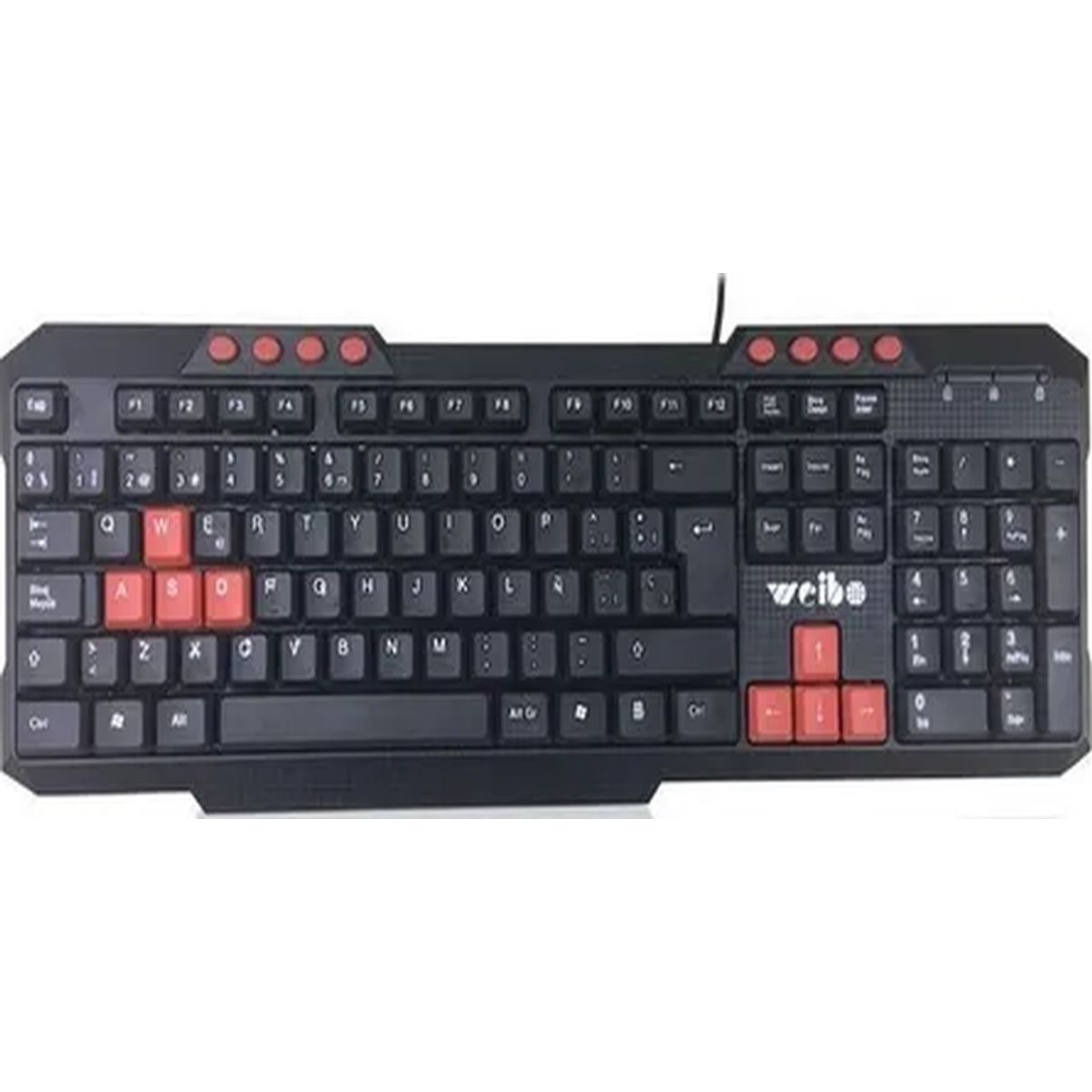 GENERICO - Teclado gamer cable qwerty suspensión standard