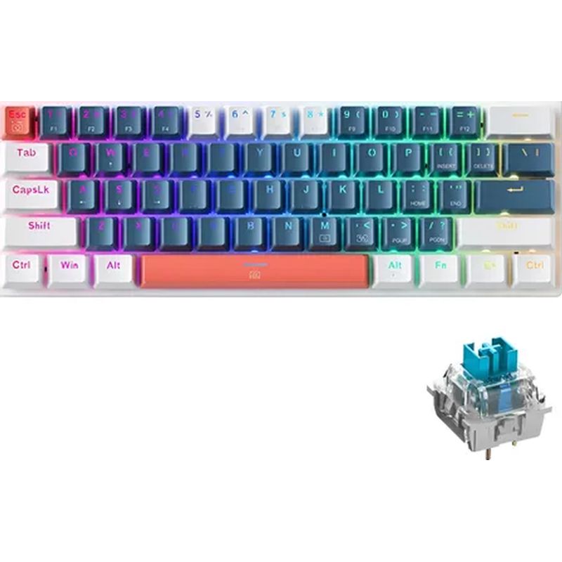 GENERICO - Teclado mecánico gamer 60% machenike rgb