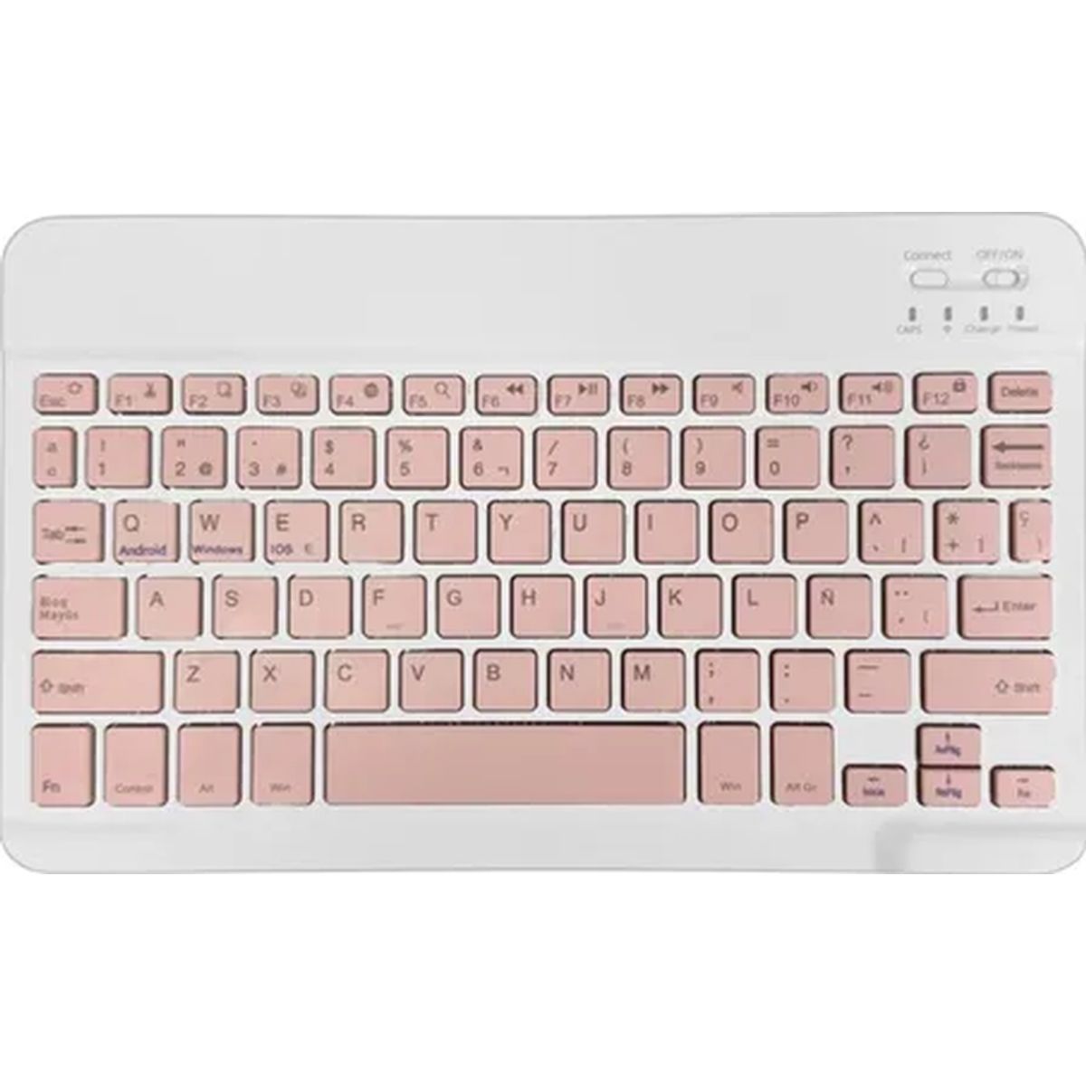 GENERICO - Kit teclado mouse mini inalámbrico bluetooth rosa