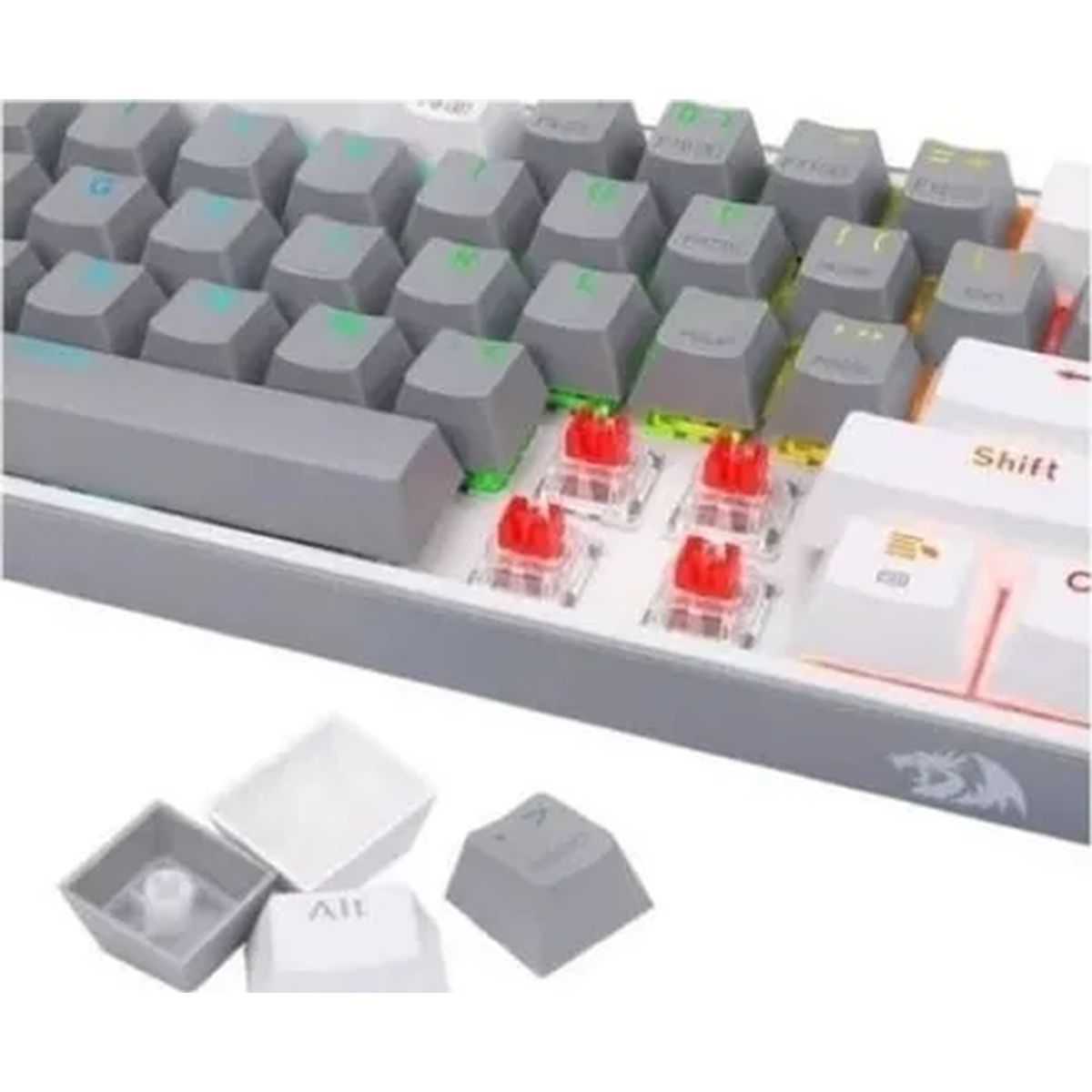 GENERICO - Teclado bluetooth redragon fizz pro k616 rgb sw red