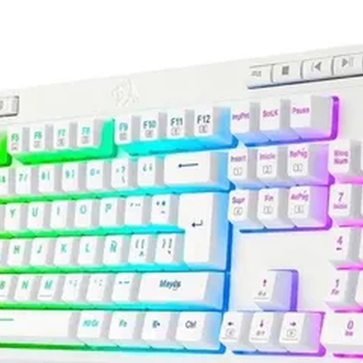 GENERICO - Teclado gamer redragon shiva k512w rgb blanco
