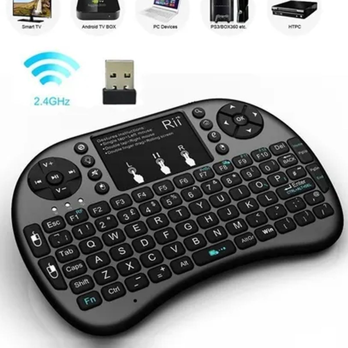 GENERICO - Pack 2 mini teclado inalámbrico con mouse touchpad