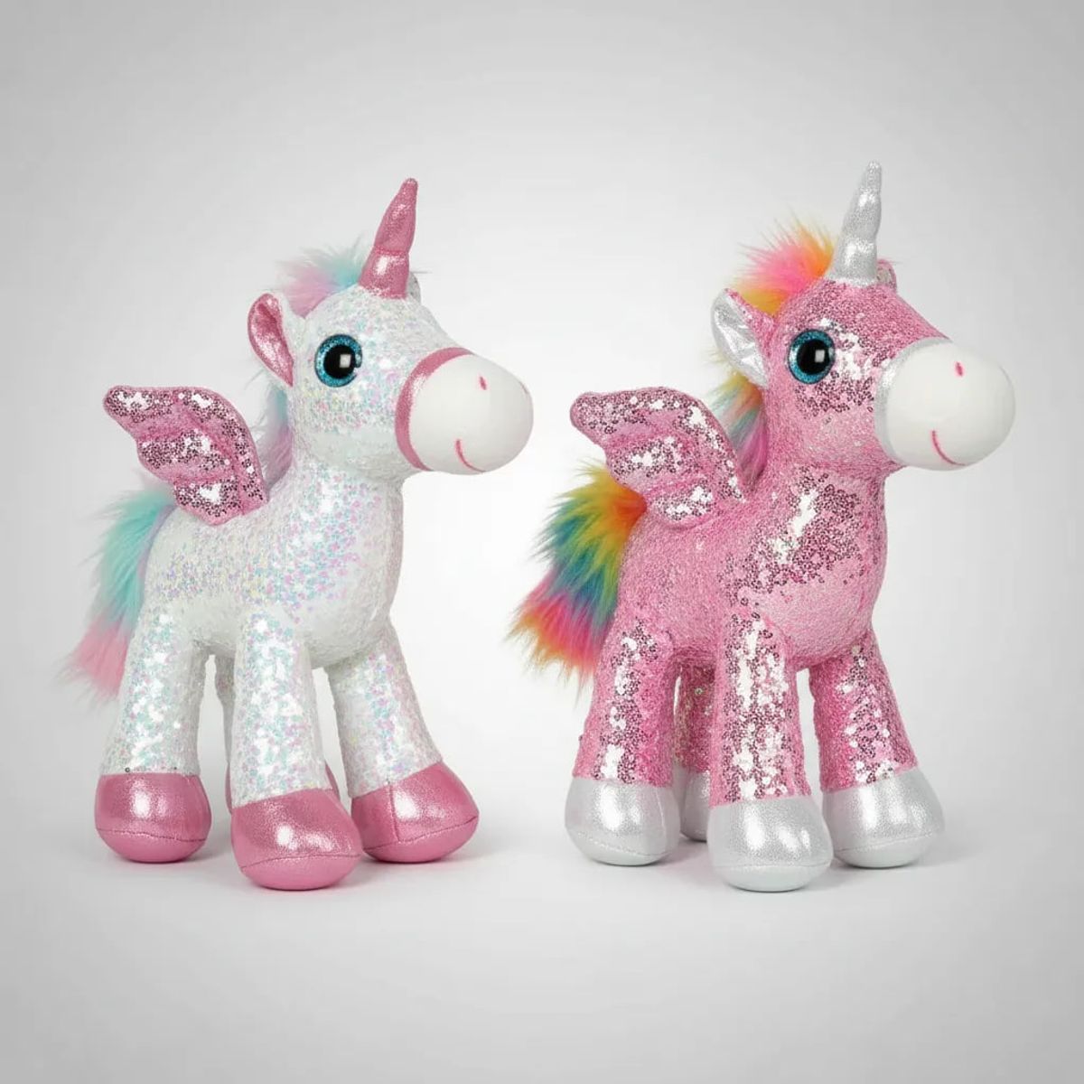 TOPSOC - Peluche de unicornio con Lentejuelas 30 cm