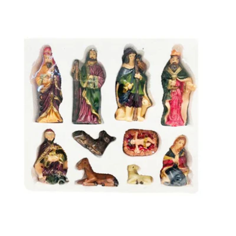 GENERICO - Set de 10 figuras para nacimiento 18.5*22cm
