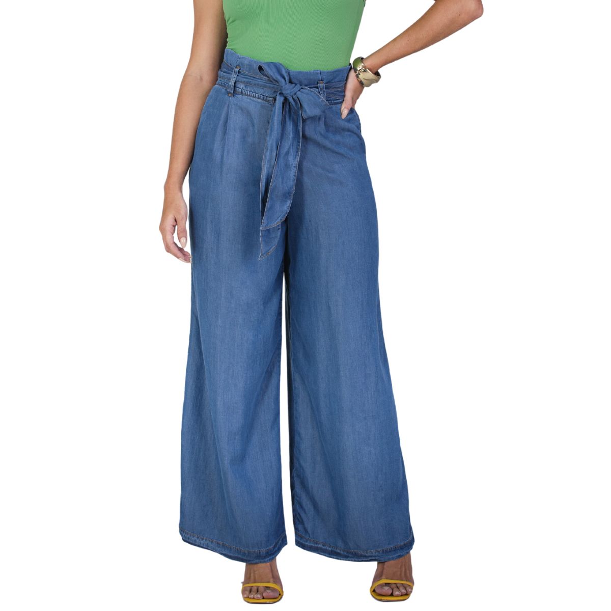 TRUCCOS JEANS - Pantalón Palazzo Mujer Azul en Lyocell  Calidad Colombiana T29107096