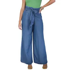 TRUCCOS JEANS - Pantalón Palazzo Mujer Azul en Lyocell Calidad Colombiana T29107096