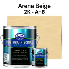 EPOXY - PINTURA PISCINA EPOXICA - Bicomponente 2K - Plus - Kit Classic - GALON - BEIGE