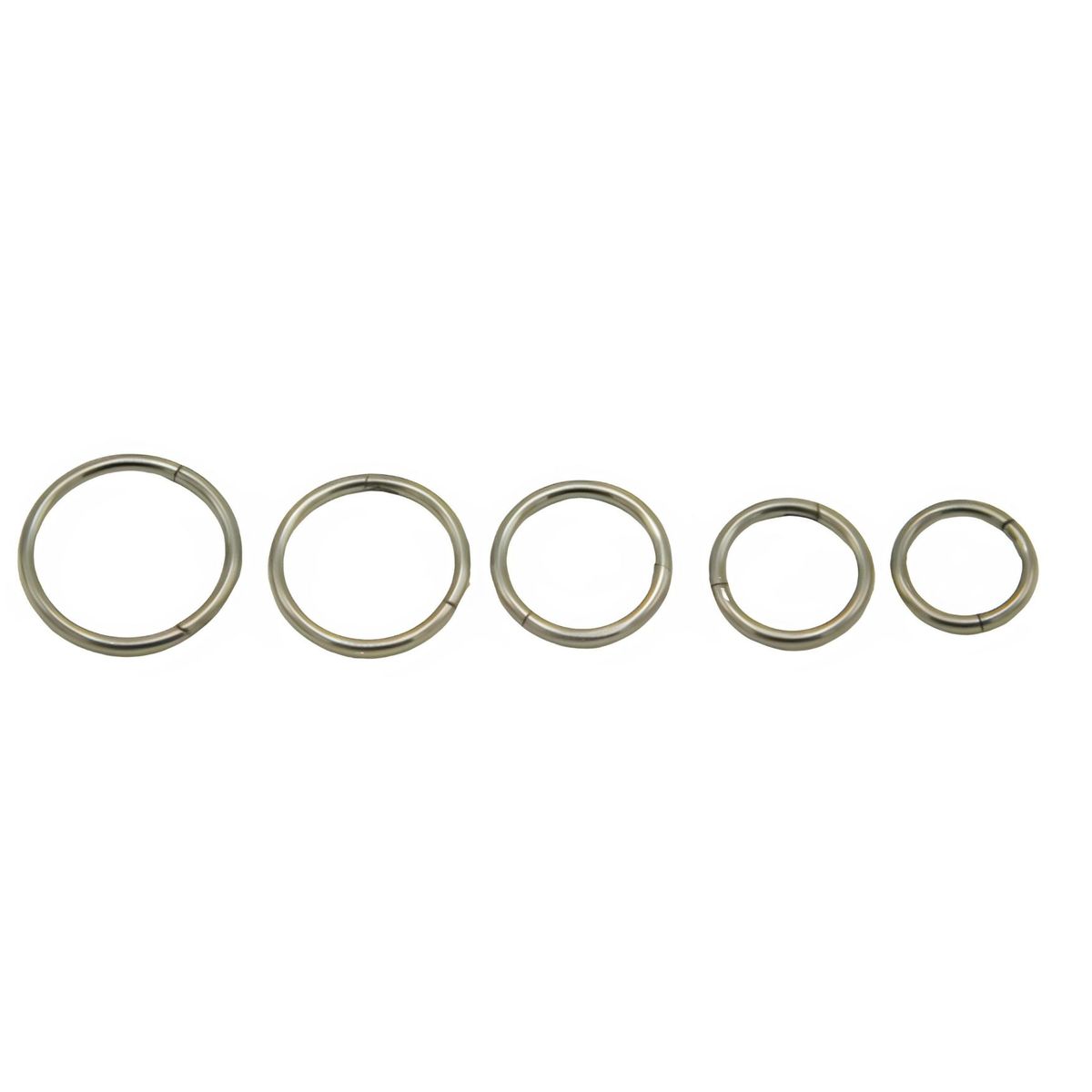 ELBAULDEJUMA - Pack 5 Piercing Clicker 18g Aro Titanio Astm F136 Plateado