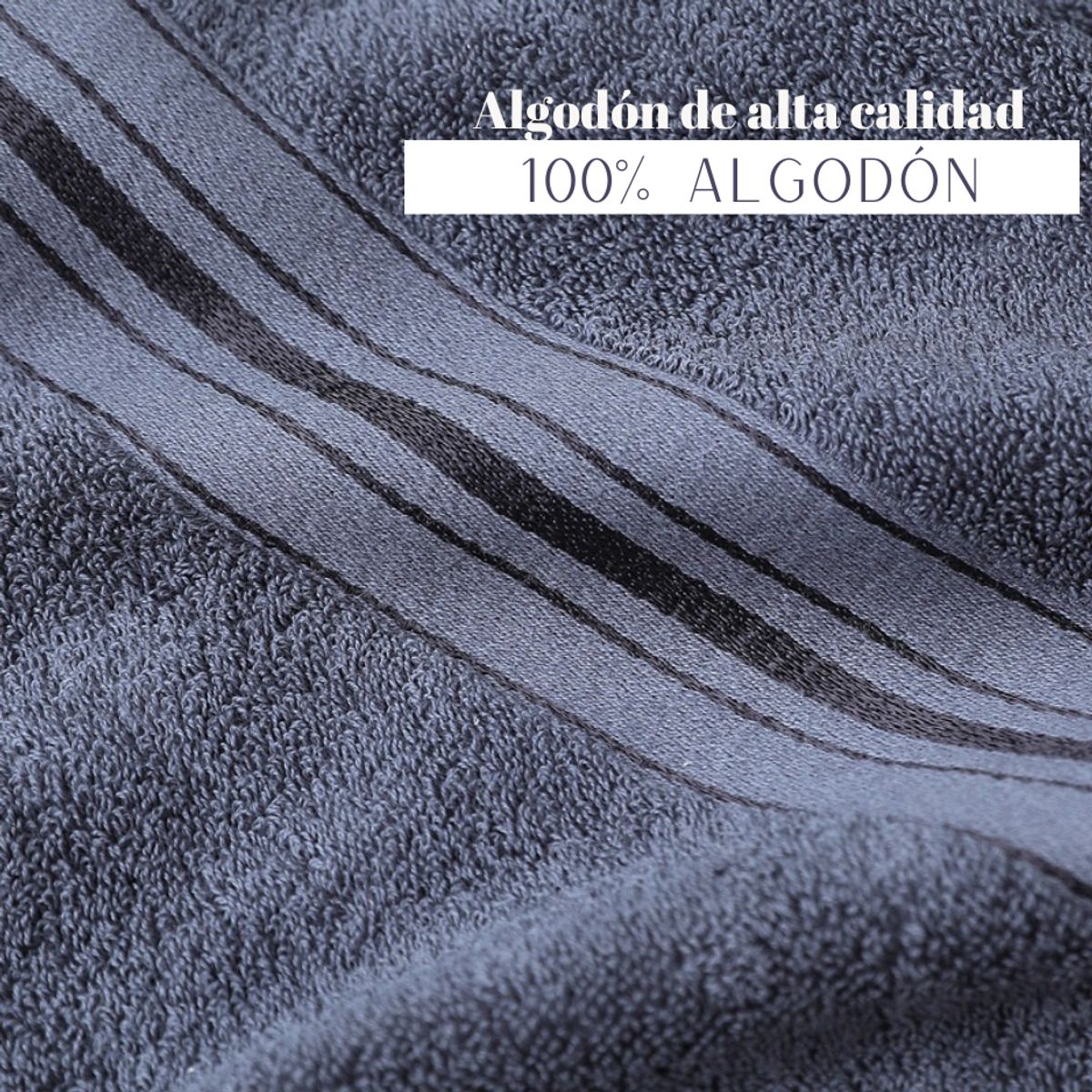 GARSIL - Pack 4 Toallas De Mano Algodon Hotel Spa 74x34 Cm Gris Oscuro