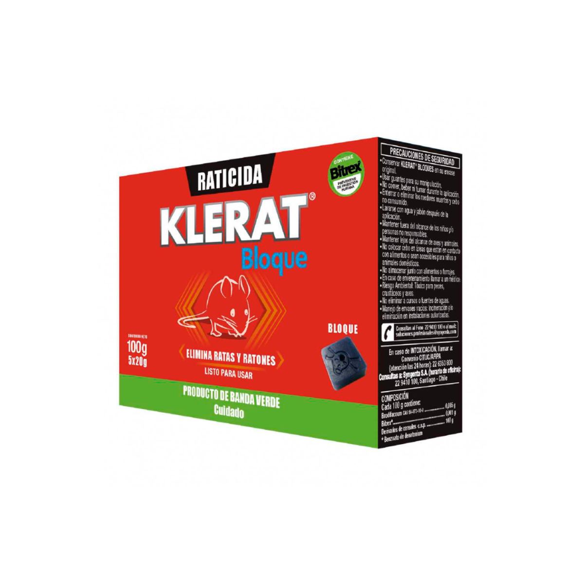 KLERAT - RATICIDA KLERAT BLOQUE 100 GRS
