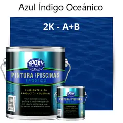 EPOXY - PINTURA PISCINA EPOXICA - Bicomponente 2K - Plus - Kit Classic - GALON - AZUL INDICO