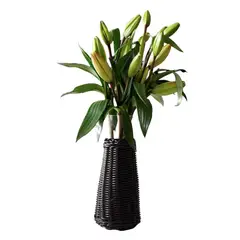 TEMPODECO - Florero de Ratán Black
