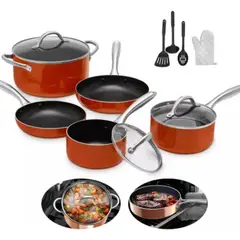 MOVI - Set 11 Piezas Antiadherente – Apta para todo tipo de Cocina.