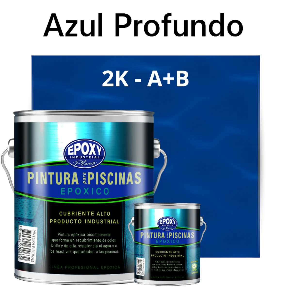 EPOXY - Pintura Epóxica 2K para Piscinas-2K A+B- GALON-AZUL PROFUNDO