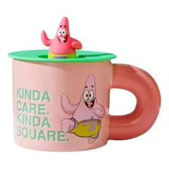 GENERICO - Taza Tazon Mug Patricio Bob Esponja + Tapa