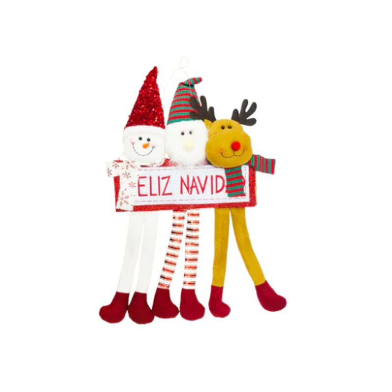 GENERICO - Adorno colgante de feliz navidad 6536cm