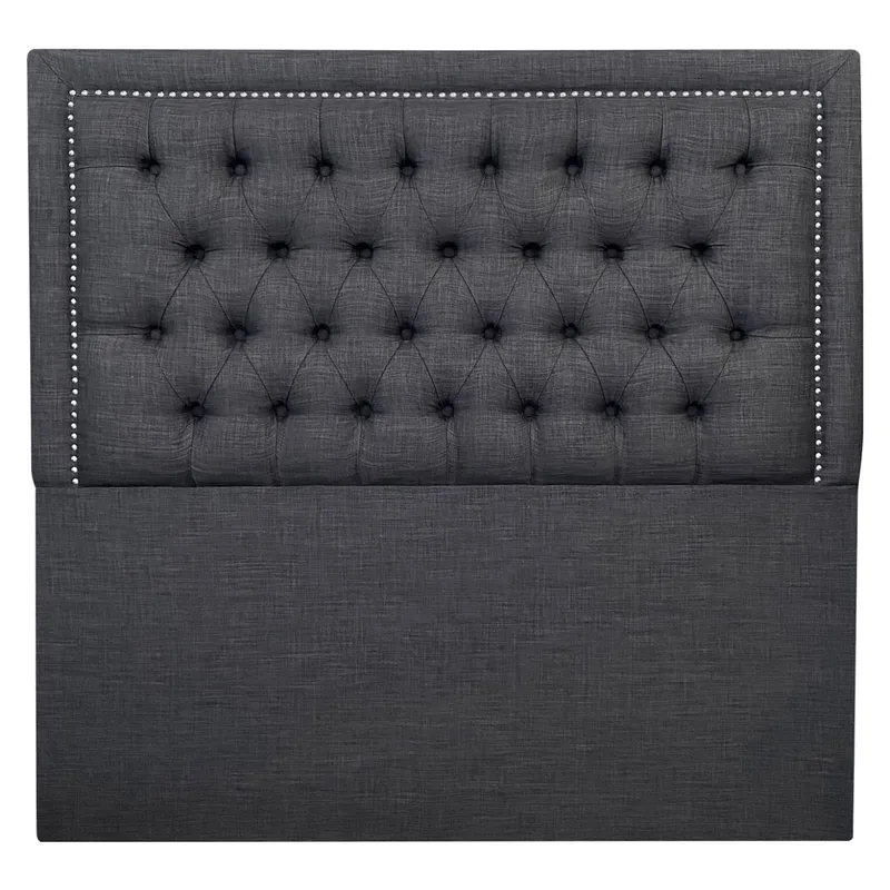 VINTAGE MOBEL - Respaldo Capitone Rahmen King Lino Gris Oscuro