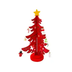 GENERICO - Mini árbol de madera de navidad con adornos para decorar 20cm
