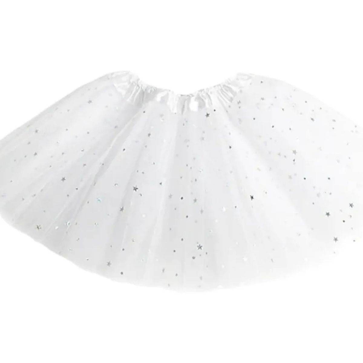 GENERICO - TUTU CON BRILLO BLANCO DE NIÑAS 30CM DE LARGO
