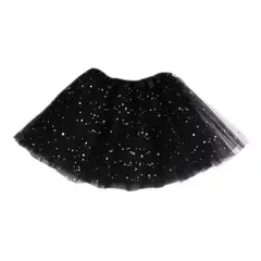 GENERICO - TUTU CON BRILLO NEGRO JUVENIL 40CM DE LARGO