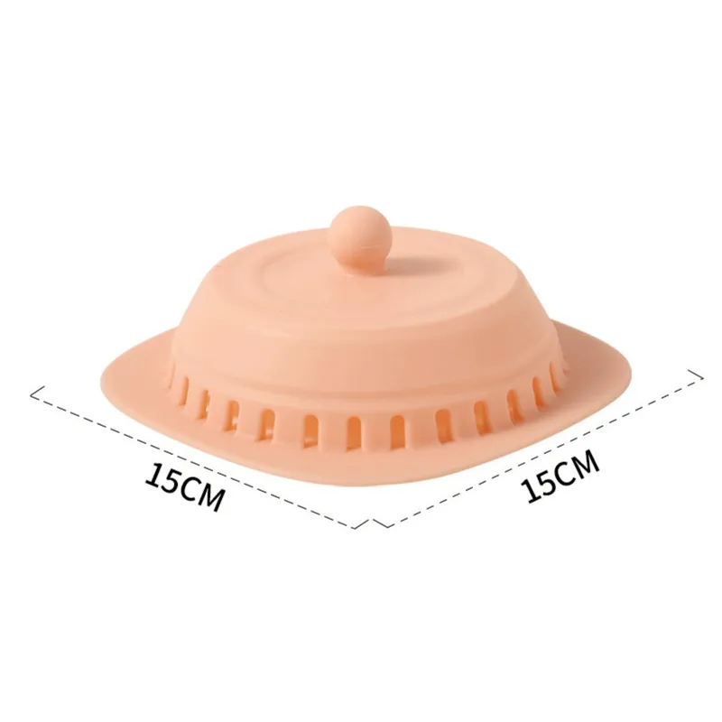HOMESTAR - Tapa Filtro de Drenaje de Silicona Baño y Cocina - Naranja
