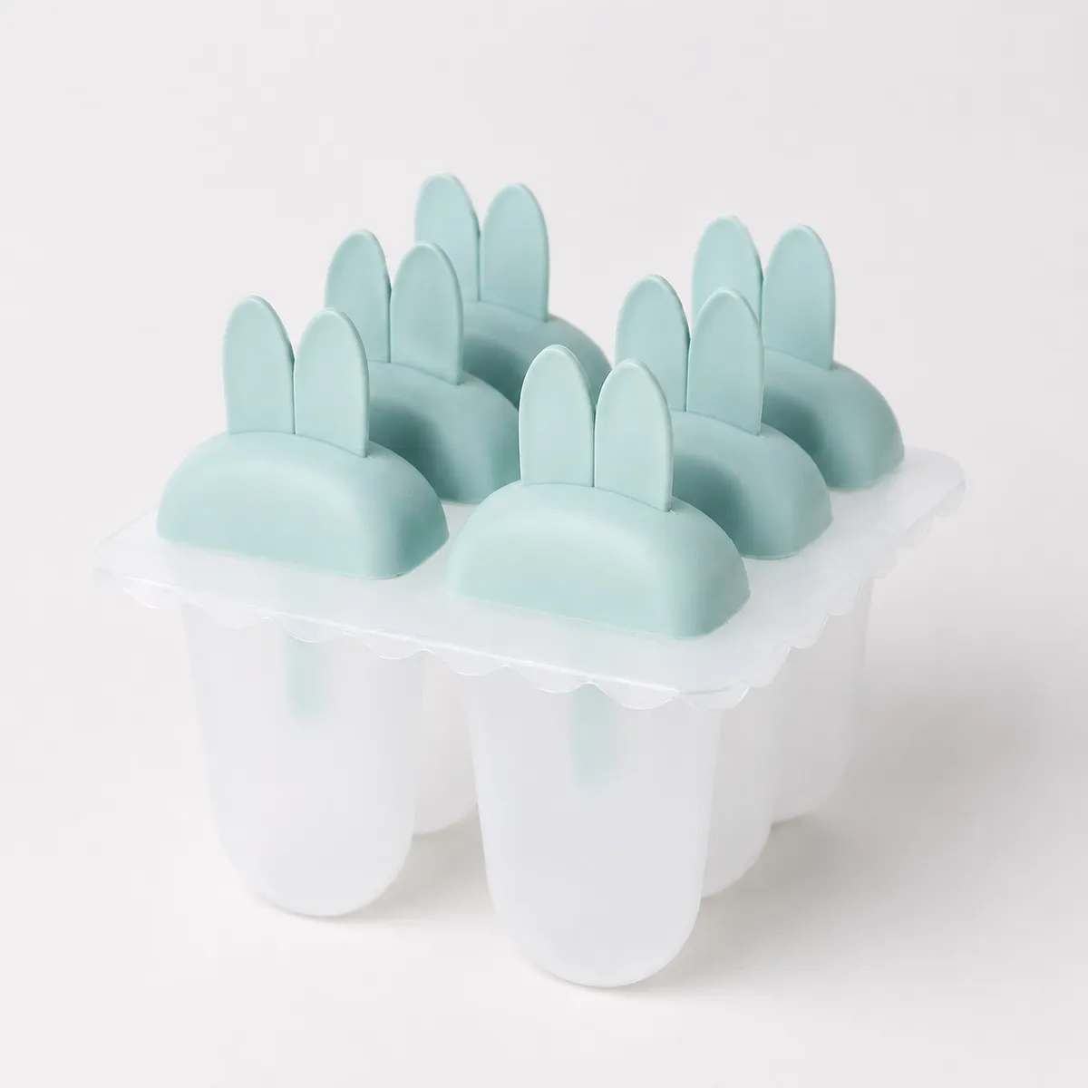 HOMESTAR - Molde de silicona para paletas conejo menta 6 cavidades